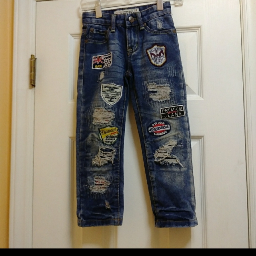 Diamond Stash Youth Jeans Size 4 Vintage Distress